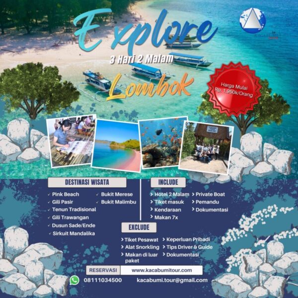 Pesona Lombok 3 Hari 2 Malam